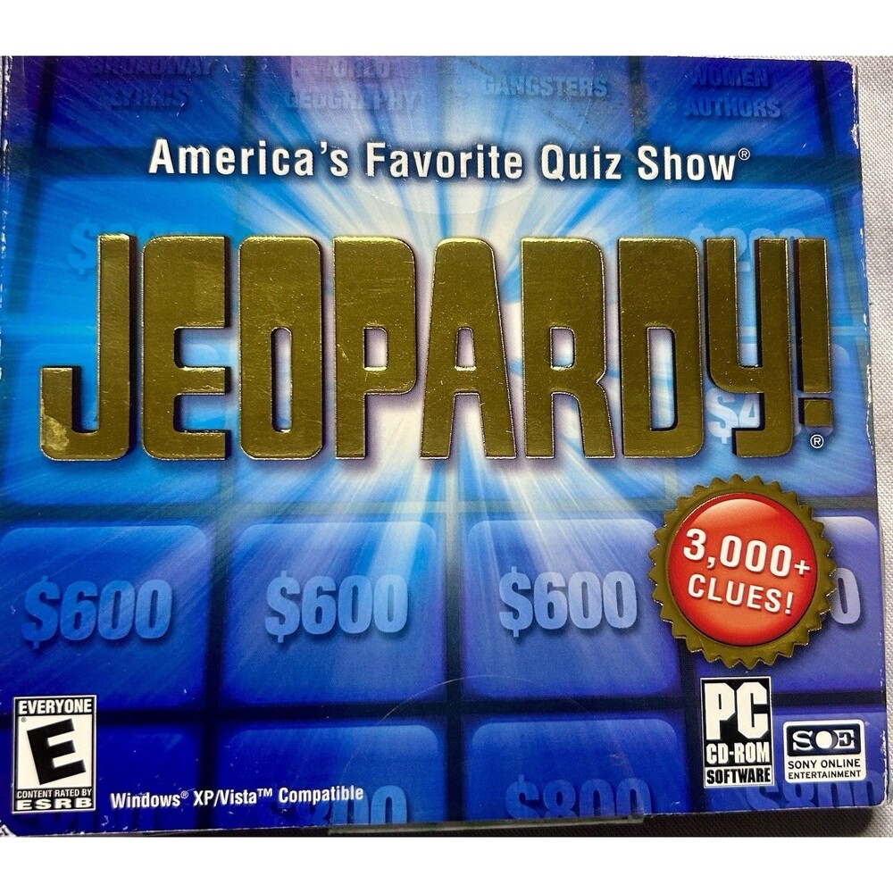 Jeopardy! PC CD Rom 2003 Game.  Pre-Owned.